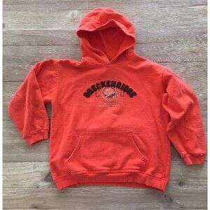 Vintage Breckenridge Orange Pullover Hoodie Sweatshirt Youth L Mountain Style